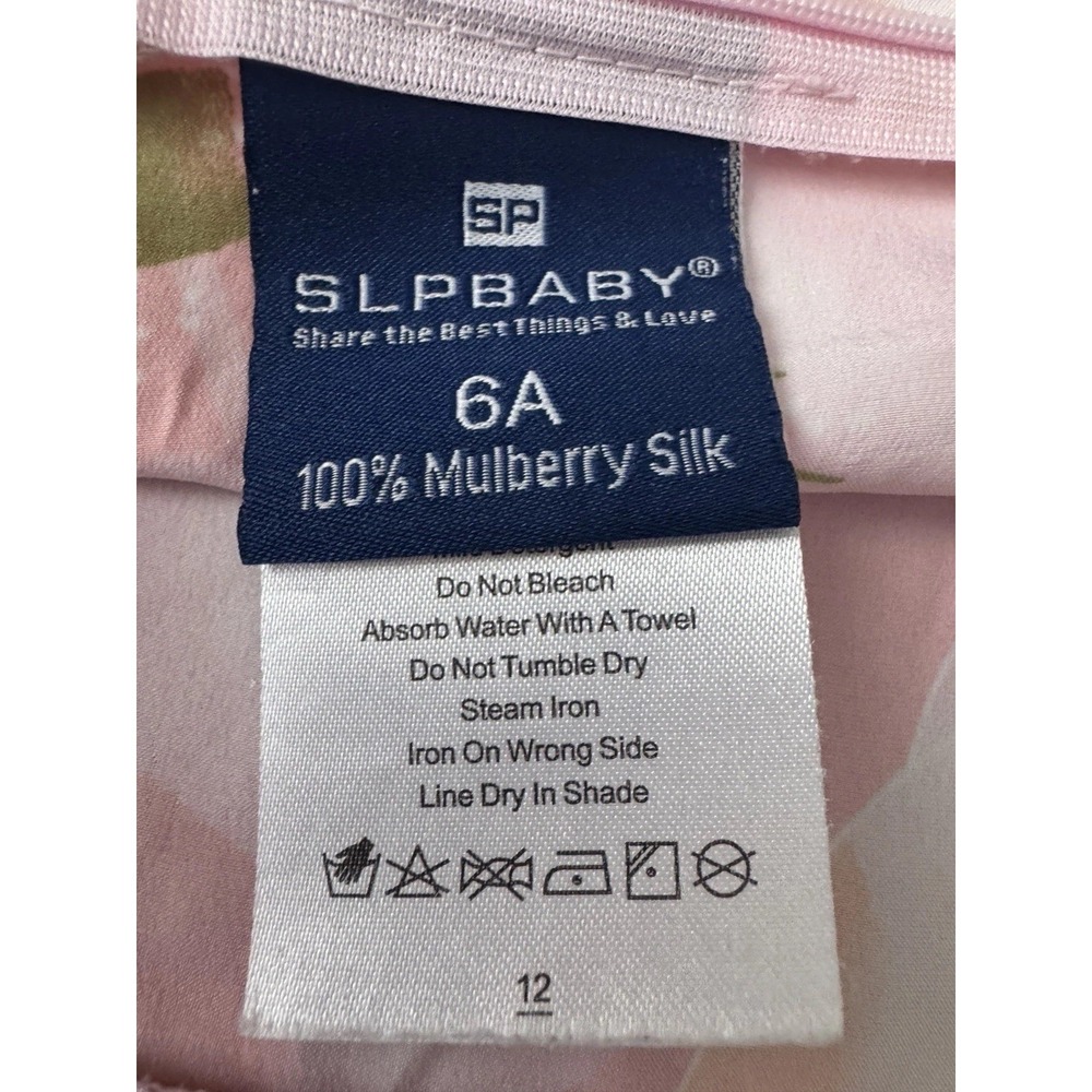 Silk Pillow Case King Size SLPBaby 6A Pink Floral 100% Pure Mulberry Silk Zip - Picture 4 of 9